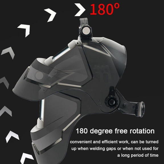 High Automatic Dimming Welding Facemask Large View True Color Auto Darkening Welding Facemask 130 Degrees Celsius  High Temperature Resistant For Arc Welding Grinding Cutting