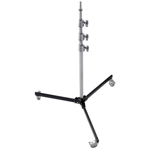 Avenger A5033 Roller 33 Folding Base Stand with Braked Wheels (Chrome/Black, 10.8')
