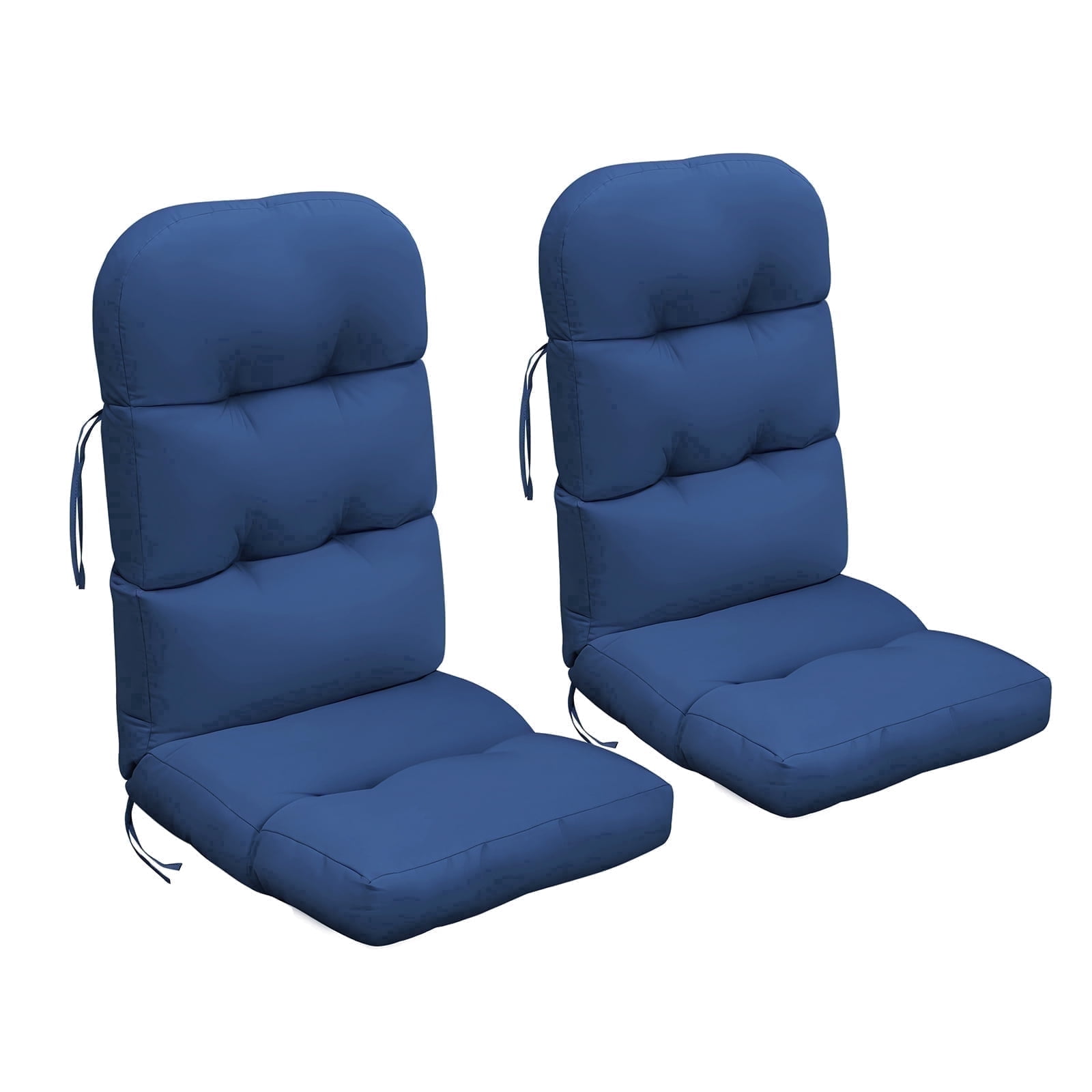 Umi Patio Adirondack Chair Cushion, Waterproof Outdoor Chair Pillow, High-Back, Navy Blue, 2PC