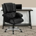 thumbnail image 1 of High Back Black LeatherSoft OverStuffed Swivel Ergonomic Office Chair with Arms, 1 of 12