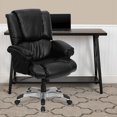thumbnail image 1 of High Back Black LeatherSoft OverStuffed Swivel Ergonomic Office Chair with Arms, 1 of 11