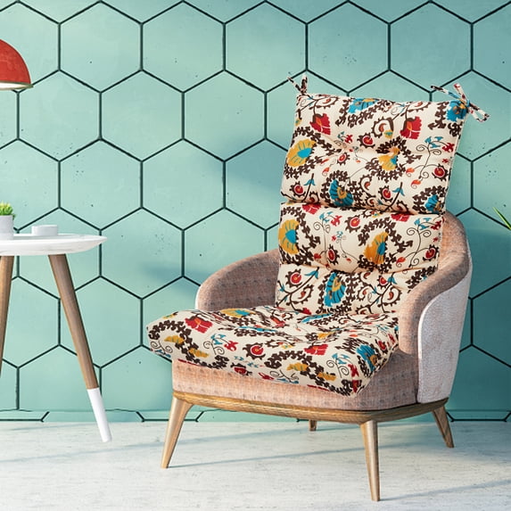High Back Chair Cushion, 1 pc High Rebound Foam Waterproof Polyester Seat Cushions Universal Non-Slip Tatami Cushion Sofa Chair Cushion Comfortable for Four Seasons