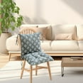thumbnail image 1 of High Back Chair Cushion with Straps, All-Weather Tufted Patio Cushion, Water-Resistant Replacement Cushion for Outdoor Rocking Chairs, Porch Swings, and Indoor Furniture, Thick Seat Back Support Pad, 1 of 7