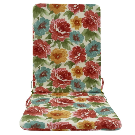 High Back Chair Cushions for Outdoor Use Patio Furniture Cushions Water Repellent and Fade Resistant Seat Cushion with Ties for Rocking Chairs Garden Porch Dining All Weather Decor