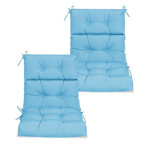 High Back Chair Cushions Set of 2, Adirondack Chair Cushion with Waterproof, Rocking Chair Cushion for Outdoor Patio, Garden Porch 45”x 22”x 4(blue sky)