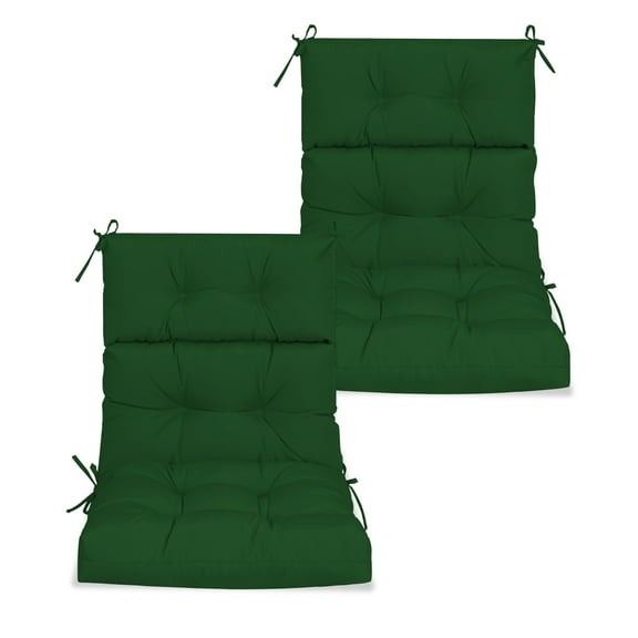 High Back Chair Cushions Set of 2, Adirondack Chair Cushion with Waterproof, Rocking Chair Cushion for Outdoor Patio, Garden Porch 45”x 22”x 4( dark green)