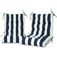 thumbnail image 1 of High Back Chair Cushions Set of 2, Adirondack Chair Cushion with Waterproof, Rocking Chair Cushion for Outdoor Patio, Garden Porch 45”x 22”x 4(navy white）, 1 of 7