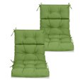 thumbnail image 1 of High Back Chair Cushions Set of 2, Adirondack Chair Cushion with Waterproof, Rocking Chair Cushion for Outdoor Patio, Garden Porch 45”x 22”x 4(green）, 1 of 7