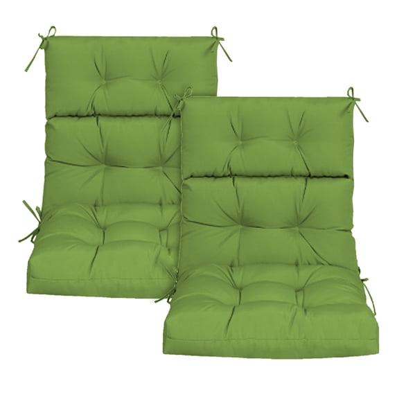 High Back Chair Cushions Set of 2, Waterproof All-Weather Patio Cushion for Adirondack Rocking Dining Chair Indoor Outdoor, Green,2PCS