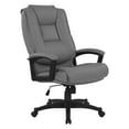 thumbnail image 1 of High Back Charcoal Bonded Leather Chair with Padded Loop Arms, 1 of 10
