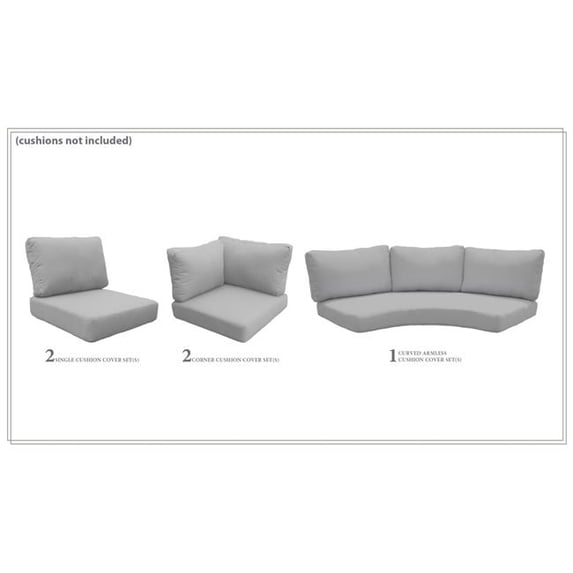 TK Classics CK-HB-FLORENCE-06e-GREY High Back Cover Set for Florence-06e, Grey