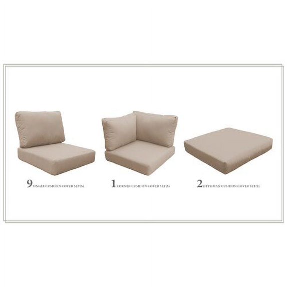 High Back Cushion Set for COAST-17a in Wheat