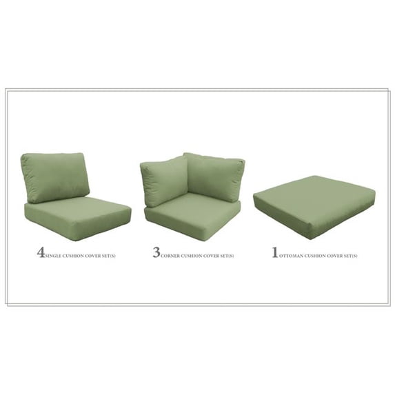 TK Classics CUSHIONS-VENICE-10h-CILANTRO Cushion Set for Venice-10h, Cilantro