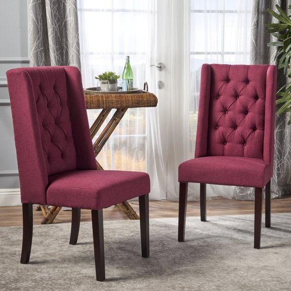 High Back Dining Chair Set in Red / Bring Style to Dining Table