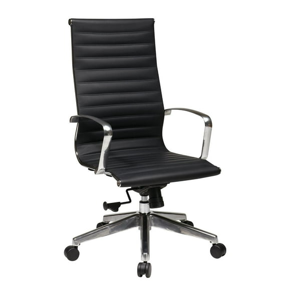 High Back Eco Leather Chair-Color:Black