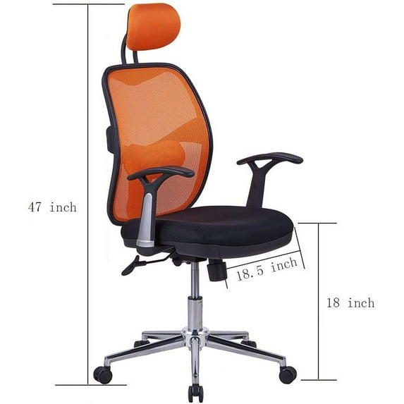 High Back Ergonomic Mesh Office Chair with Headrest