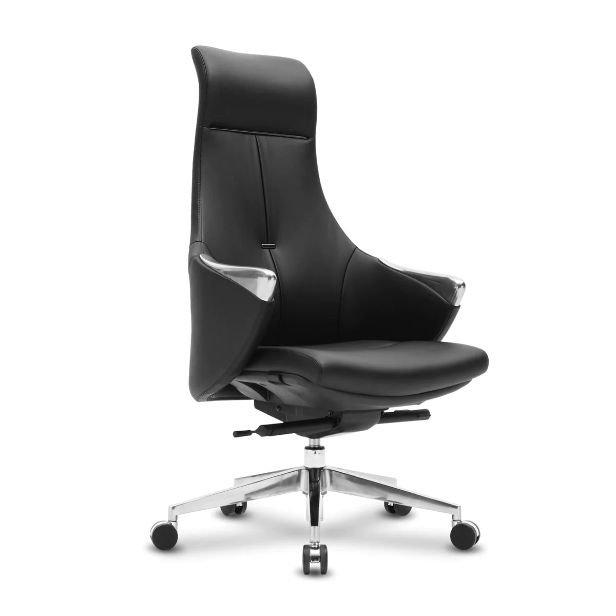 High Back Executive Chair, Ergonomic Leather Office Chair with Adjustable Height and Tilt