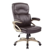 High Back Executive Managers Chair with Espresso Bonded Leather
