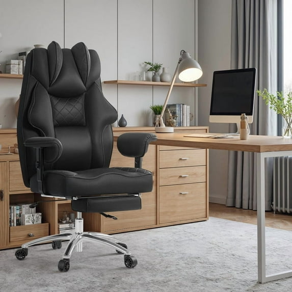 Homall High Back Executive Office Chair, Big and Tall Executive Chair with Footrest – Ergonomic Reclining Computer Desk Chair, Mesh Black