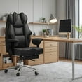 thumbnail image 1 of Homall High Back Executive Office Chair, Big and Tall PU Leather Executive Chair with Footrest – Ergonomic Reclining Computer Desk Chair, Black, 1 of 7