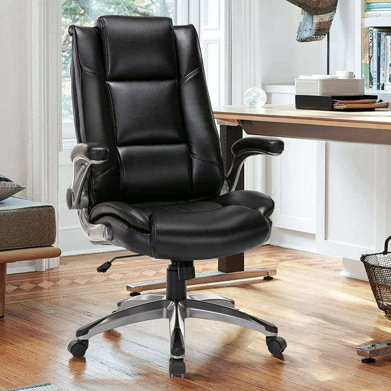 https://i5.walmartimages.com/seo/High-Back-Executive-Office-Chair-Ergonomic-Bonded-Leather-Computer-Chair-Flip-up-Arms-Adjustable-Tilt-Tension-Padded-Armrests-Home-Desk-Chair-Black_2a63ed5a-8217-41c7-9012-6a70243fb521.9eb2f11f77802b2186387c414fdadcc0.jpeg?odnHeight=768&odnWidth=768&odnBg=FFFFFF