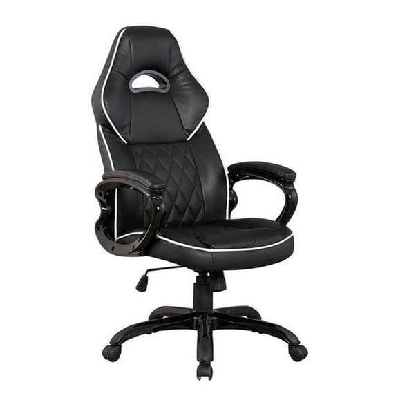 High Back Executive Sport Race Office Chair, Black - 46.75-49.5 x 26.5 x 27 in.