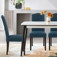 thumbnail image 1 of High Back Fabric Upholstered Dining Chairs with Nailhead Trim, Blue, Set of 2, 1 of 10