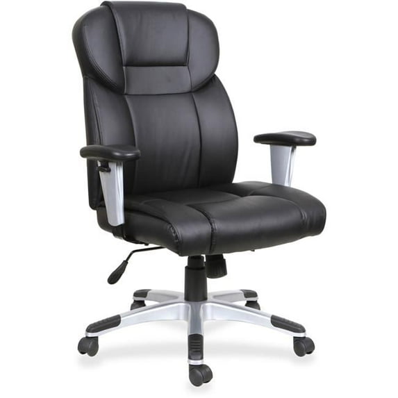 High-Back Leather Executive Chair - Black