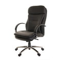 High Back Leather Executive Office Chair Chrome Base TimeOffice