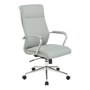 High Back Manager's Chair with Dillon Steel Gray Fabric and Chrome Base
