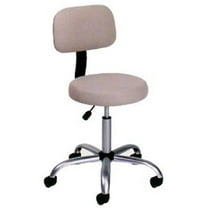 High Back Medical Stool Chair With Backrest - B245 - Beige Vinyl
