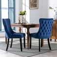 thumbnail image 1 of High - Back Mid - Century Dining Chairs in Blue / Comfortable Seating for Dining, 1 of 7