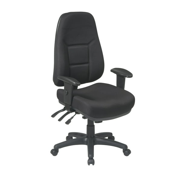 High Back Multi Function Ergonomic Chair in Black Fabric