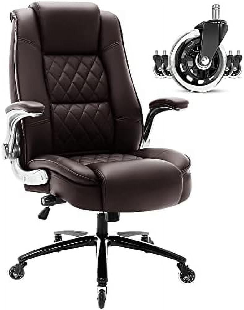 High Back Office ChairFlipup Arms Executive Computer Desk Chair Built