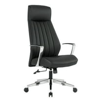 High Back Office Chair in Dillon Black in Antimicrobial Fabric