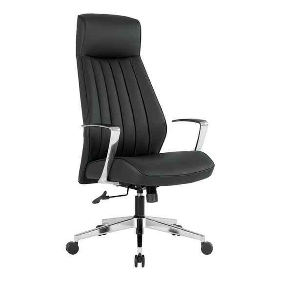 High Back Office Chair in Dillon Black in Antimicrobial Fabric