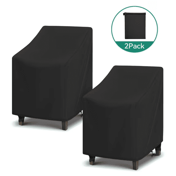 High Back Patio Chair Cover 2 Pack, Waterproof Outdoor Weatherproof ...