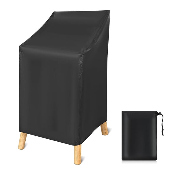 High Back Patio Chair Covers Outdoor Chair Covers 25x25x47in Waterproof Dustproof Cover Fit Stackable Dining Chairs