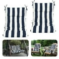 thumbnail image 1 of High Back Patio Chair Cushions Set of 2, Waterproof Fade Resistant Rocking Chair Cushion for Outdoor Patio, Lawn Chair Cushions（Navy White）, 1 of 6
