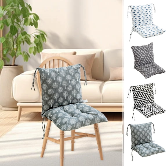 High Back Rocking Chair Cushion, Thick Tufted Seat and Back Pad for Indoor Outdoor Porch, Patio and Wicker Chairs, Rainproof All Weather Replacement Lounge Cushion, A