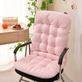 thumbnail image 1 of High Back Rocking Chair Cushions - 16.9x36.6in Patio Cushion, Non-Slip Bottom Tufted Seat Pads - Ideal for Office Home, Pink, 1 of 6