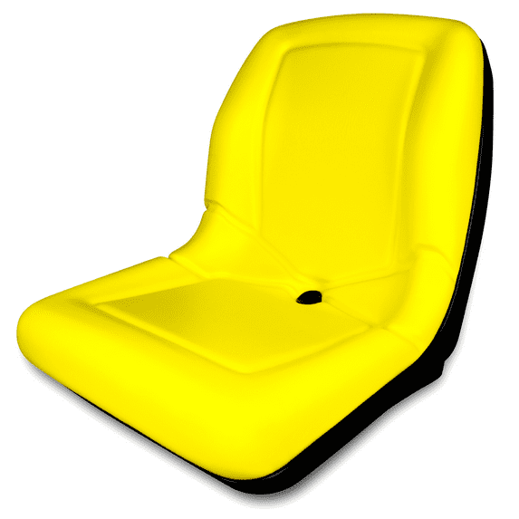 TRAC SEATS High Back Seat Durable and Ergonomic Automotive Specialty Part, Vinyl Yellow, 14 lb