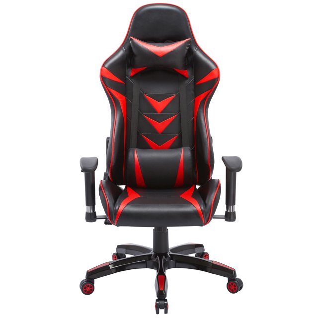 HighBack Swivel Gaming Chair With Lumbar Support & Headrest Racing