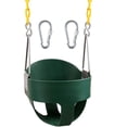 thumbnail image 1 of High Back Toddler Bucket Swing Seat with Coated Chains, Heavy Duty Kids Swing Seat Fully Assembled, Green, 1 of 7