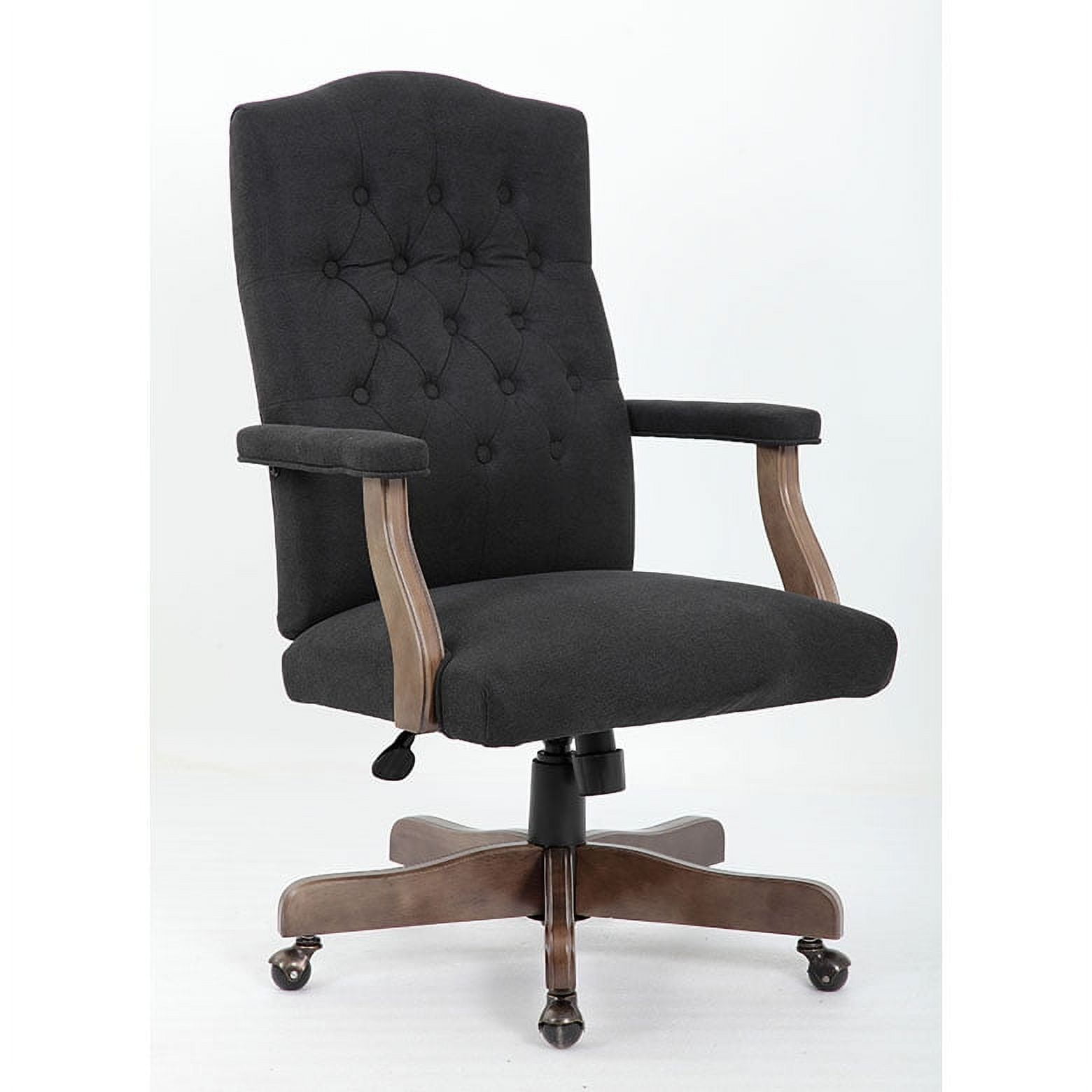 HighBack Traditional Executive Desk Chair, Driftwood, Black