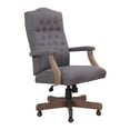 thumbnail image 1 of High-Back Traditional Executive Desk Chair, Driftwood, Slate Gray, 1 of 2