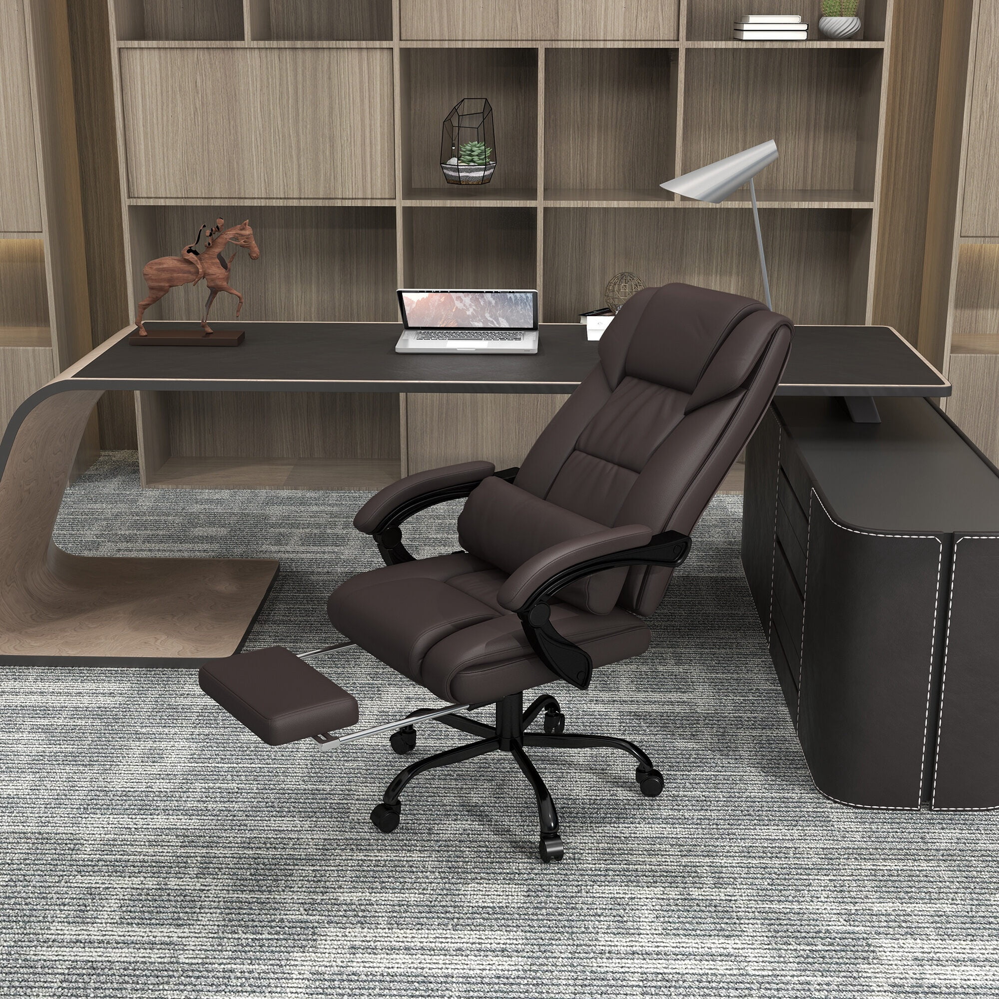 High Back Vibration Massage Office Chair with 6 Points, Height
