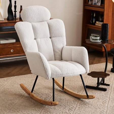 High Backrest and Pillows, Rocking Design / Great for Nursery Use