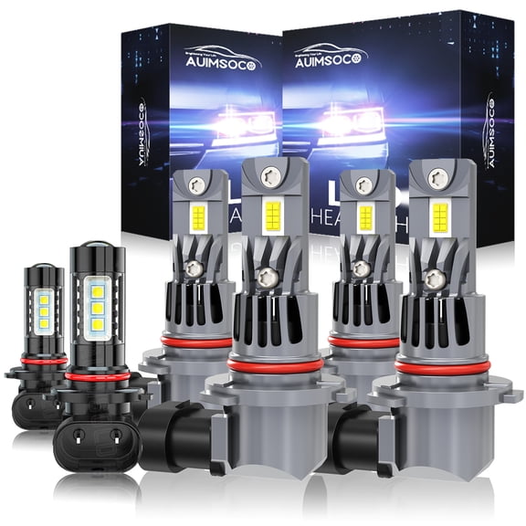 High Beam Low Beam Fit For Ford Explorer 2002-2005 LED Headlight Fog Light Bulbs Combo, 6500K White Light Plug and Play, 300% Brightness, 6-Pack