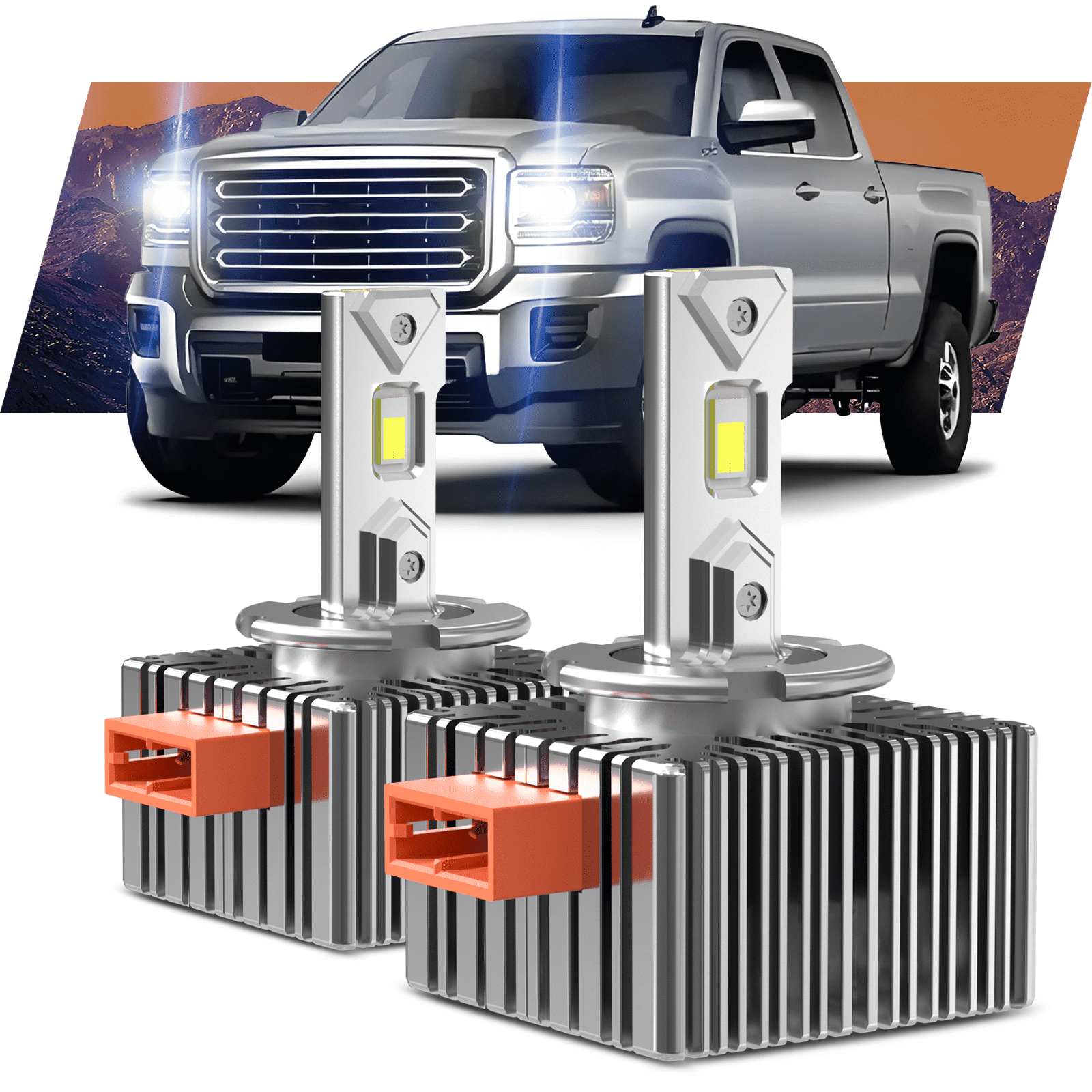 High Beam and Low Beam D5S Headlight Bulb - Compatible with 2016 - 2020 GMC Sierra 2500 HD 2017 2018 2019